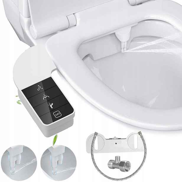 Inteligentní Bidet Pro Wc, Nastavitelná Mycí Vložka, 2 Vysoké Trysky