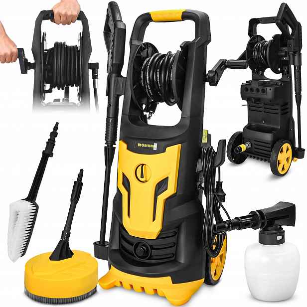 Tlaková Myčka 165 Bar Sada Samonasávací Pěnovačka Hliníková Pumpa 2200 W