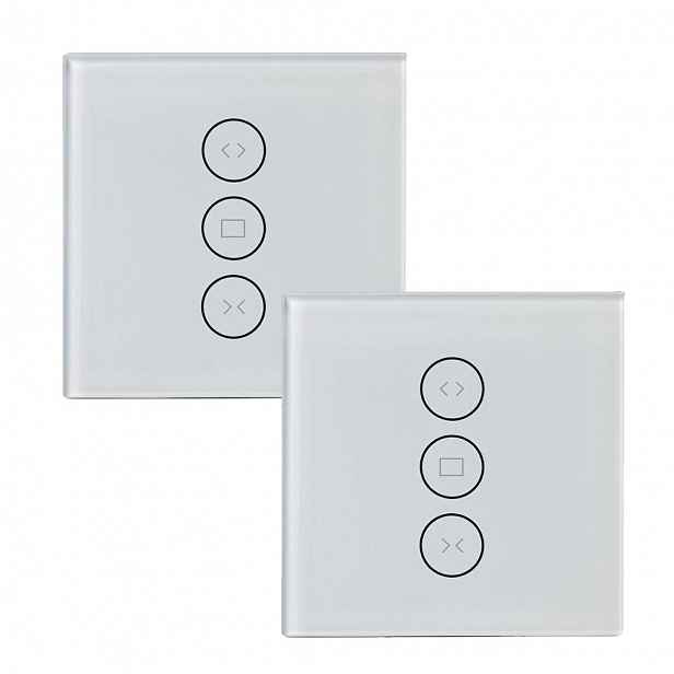 2 X Dotykový Spínač Pro Záclony Nástěnný Spínač Pro Wifi Žaluzie