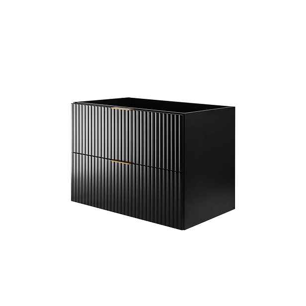 Elvisia Skříňka pod umyvadlo FLOW Black 80 2S | 80 cm