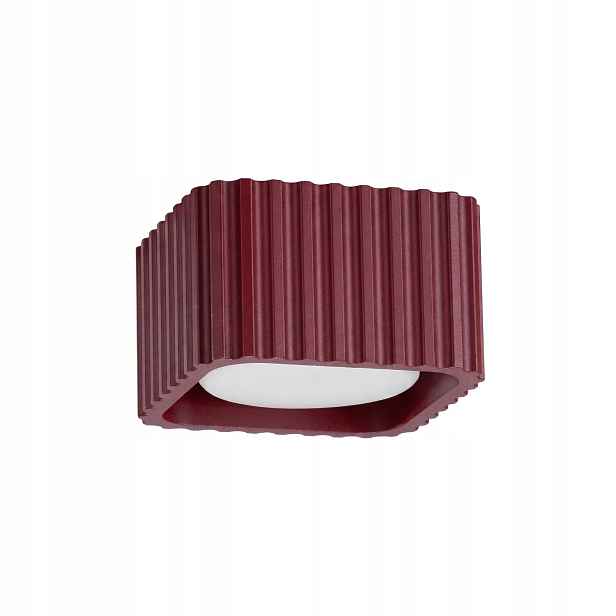 Sollux Lighting Riff stropní spot čtvercový vínový 1xGX53 10W IP20