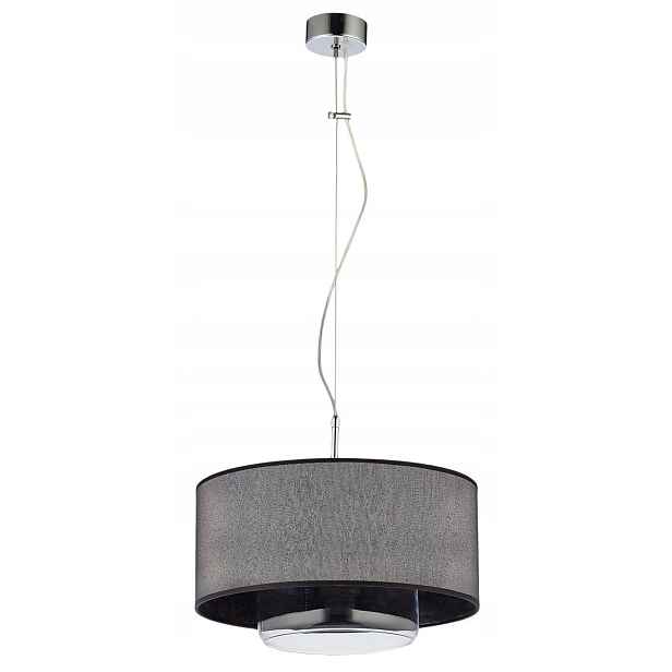 Závěsná lampa Aveo Černá Transparentní Stínidlo Skleněné 1xE27 35 cm x