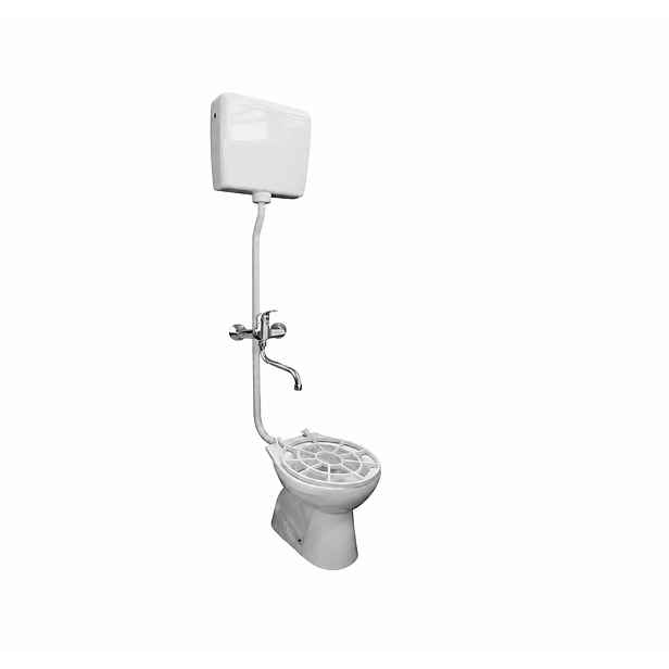 Eco produkty Úklidový komplet s výlevkou (wc mísa spodní s mřížkou); nádržkou a baterií - spodní odpad