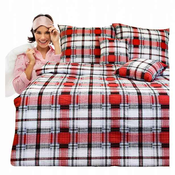 krepové povlečení 160x200 2x70/80 Krzyś Šedá Hrubá Kůra Vysoká kvalita