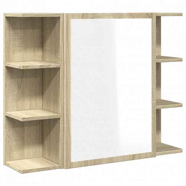 vidaXL Koupelnová skříňka zrcadlo sonoma dub 80x20,5x64 cm dřevotříska