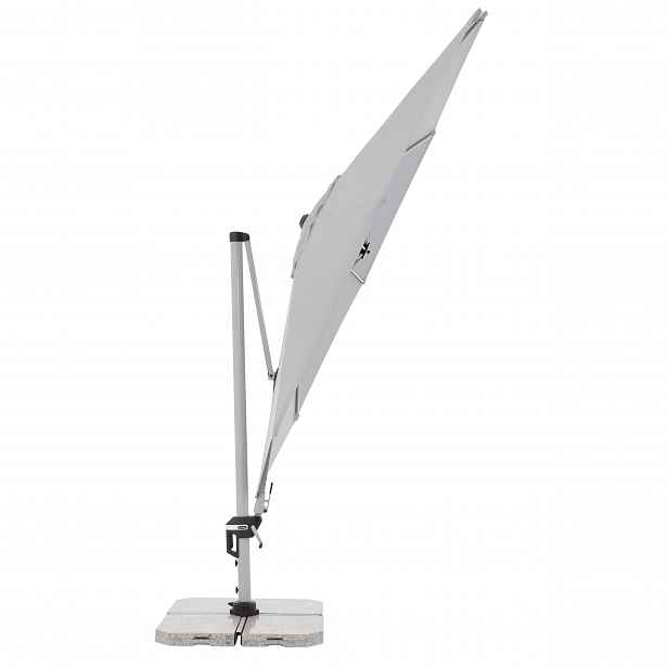 Výkyvný zahradní slunečník s boční tyčí Doppler ACTIVE 370 cm, světle šedá DP446251827