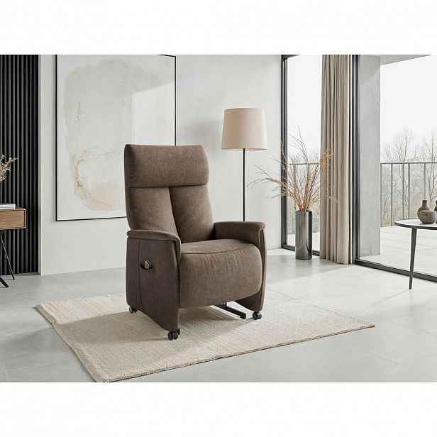 Sit & More RELAXAČNÍ KŘESLO, textil, hnědá