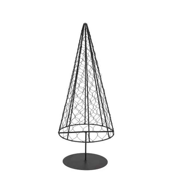 Černý antik kovový drátěný vánoční stromek Tree M - Ø 14*34 cm daan kromhout