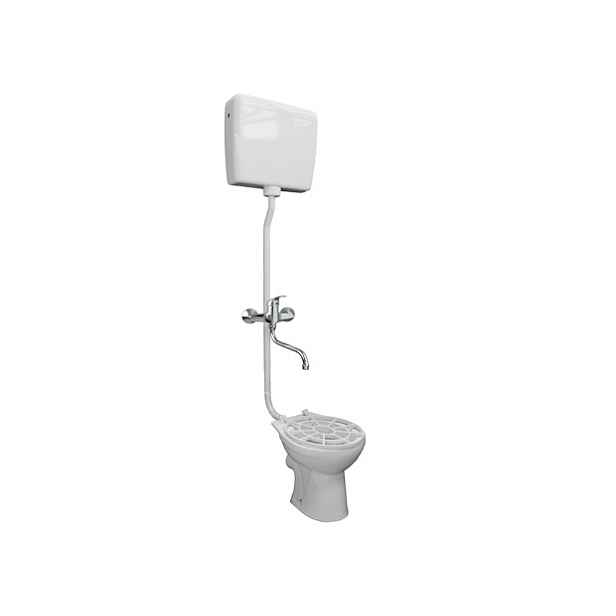 Eco produkty Úklidový komplet s výlevkou (wc mísa zadní s mřížkou); nádržkou a baterií - zadní odpad