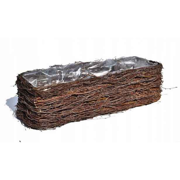Ručně vyráběný koš Osłonka Korytko Bříza 80 cm
