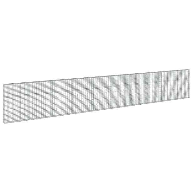 vidaXL Gabion s drátem 3,5 mm a síťkou 5x10 cm 1000x20x150 cm