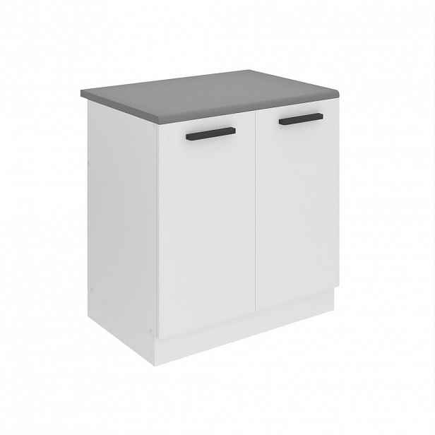 B BELINI GROUP SKŘÍŇKA POD DŘEZ 80 cm SDZ, s pracovní deskou, s 2 dvířky, Bílá matná