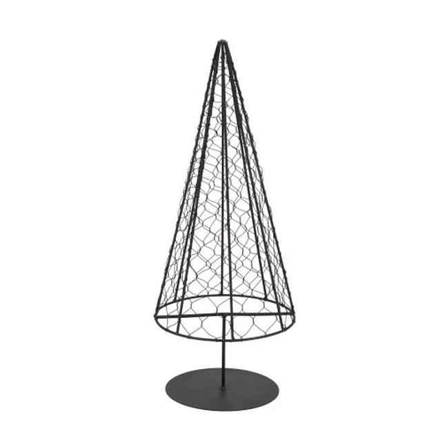 Černý antik kovový drátěný vánoční stromek Tree L - Ø 18*47 cm daan kromhout