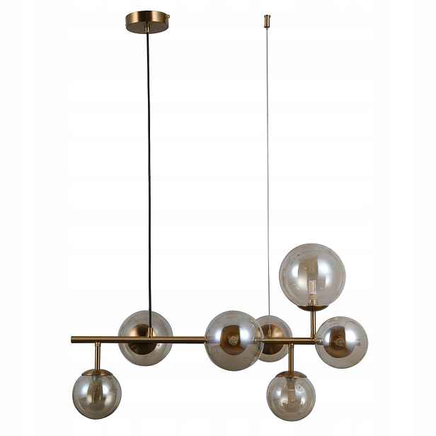 Frontera Závěsná lampa Zlatá Moderní Podélná 7xG9 5W IP20