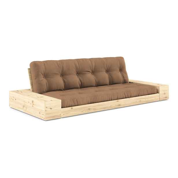 Hnědá rozkládací pohovka 244 cm Base – Karup Design