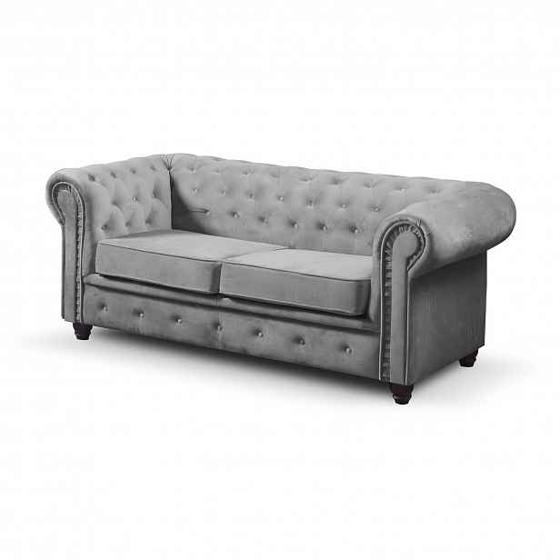 Rozkládací pohovka Infinity Chesterfield III Světle šedá