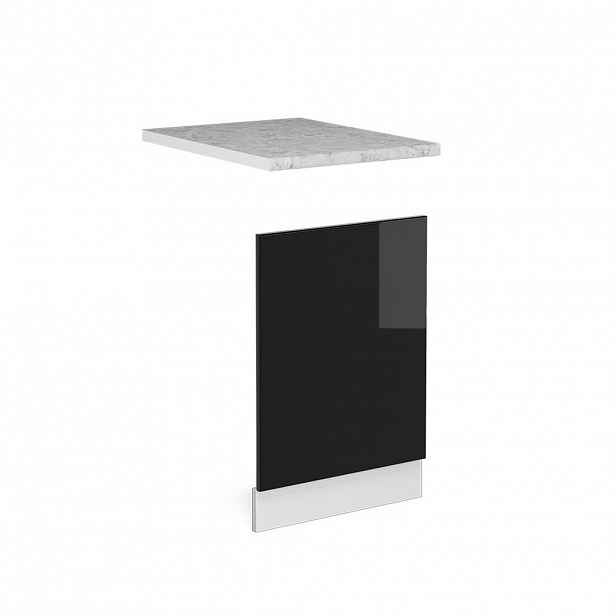 Vicco PŘEDNÍ PANEL R-Line Černý vysoký lesk 45 cm s pracovní deskou