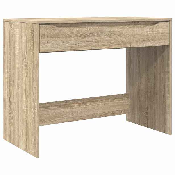 vidaXL Stůl se zásuvkou Sonoma dub 100 x 50 x 78 cm Dřevěný materiál