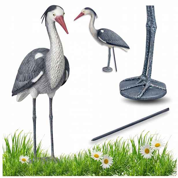 Figurka Zahradní Dekorativní Figurka Do Zahrady Volavky Jako Živá Stojící 65 CM