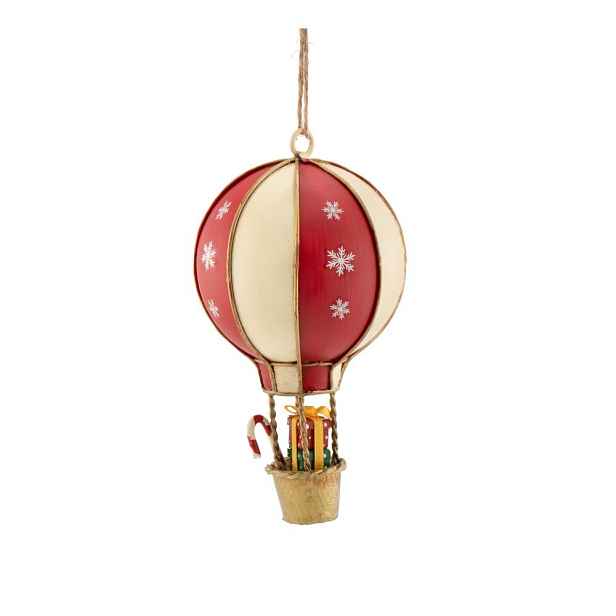 Kovová vánoční ozdoba 7 cm Vintage Hot Air Balloon – Sass & Belle