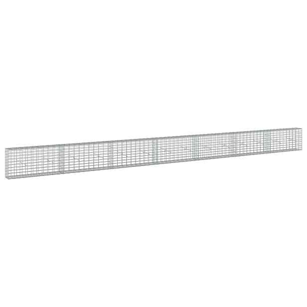 vidaXL Gabion s drátem 3,5 mm a síťkou 5x10 cm 700x20x50 cm