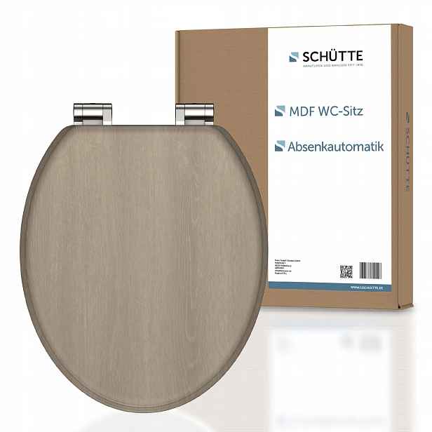 Wc sedátko Schütte Home Mdf hnědé je odolné a snadno se čistí