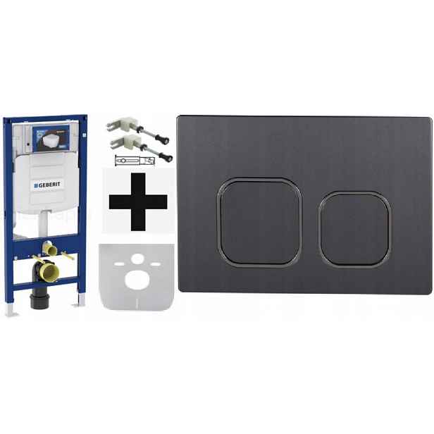 Wc stojan Geberit Duofix UP320 držáky na tlačítko Claro gun metal mat