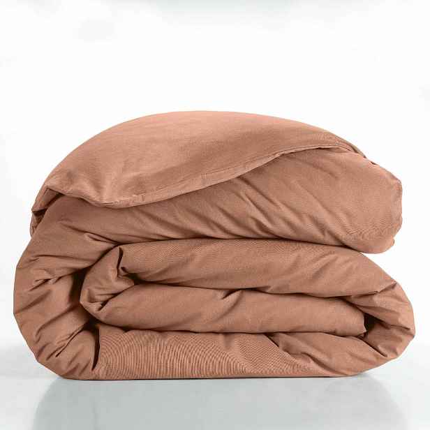 Bavlněný povlak na peřinu na dvoulůžko/prodloužený v lososové barvě 240x220 cm Lina – douceur d'intérieur