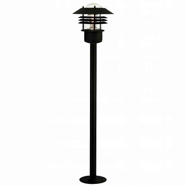 Lampa Zahradní sloupek Černá IP54 E27 Stmívatelná 60W Metal Vejers Nordlux