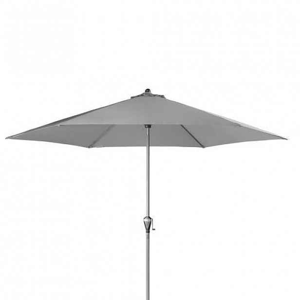 Naklápěcí zahradní slunečník s klikou Doppler ACTIVE 320 cm, světle šedá DP434437827