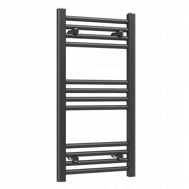 Ohřívač Basic 40x80 cm černý koupelnový žebříkový radiátor Gamma