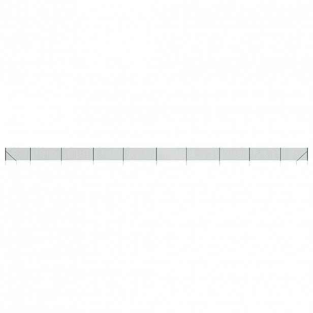 vidaXL Drátěné pletivo s kotevními hroty zelené 0,8 x 25 m
