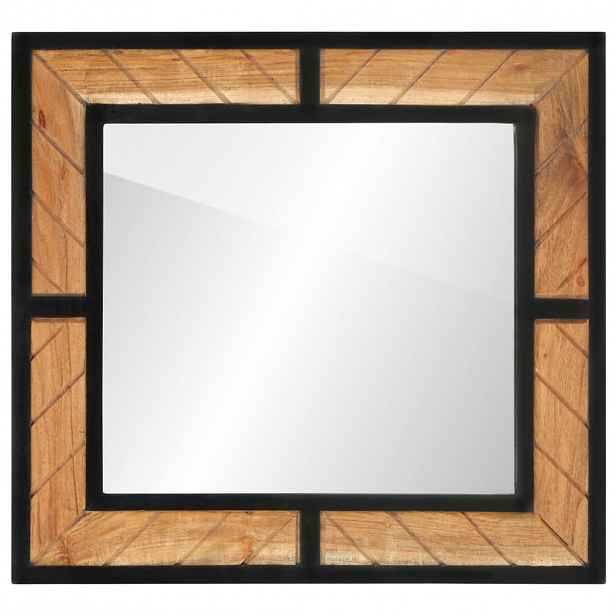 vidaXL Koupelnové zrcadlo 60 x 1 x 55 cm masivní akáciové dřevo