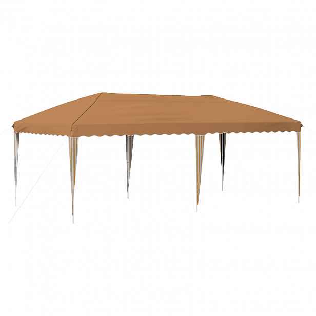 vidaXL Párty stan s výsuvným stánkem 575 x 290 x 245 cm Béžová