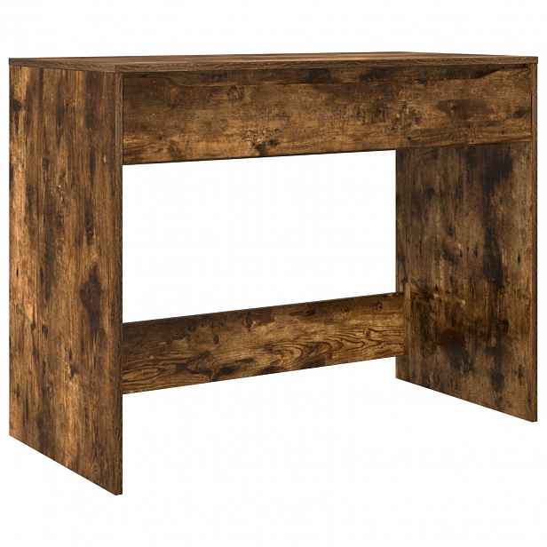 vidaXL Stůl s šuplíkem Uzený Dub 100 x 50 x 78 cm Dřevěný materiál