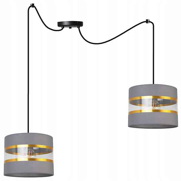 Závěsná Stropní Lampa Pavouk Lustr Glamour Stínidlo Šedá Moderní