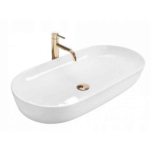 Keramická umyvadlová deska Rea Cleo 81 White, bílá
