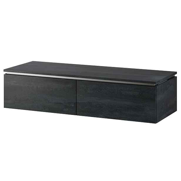 Szynaka Závěsná skříňka pod umyvadlo Letto 01 120 cm černý beton