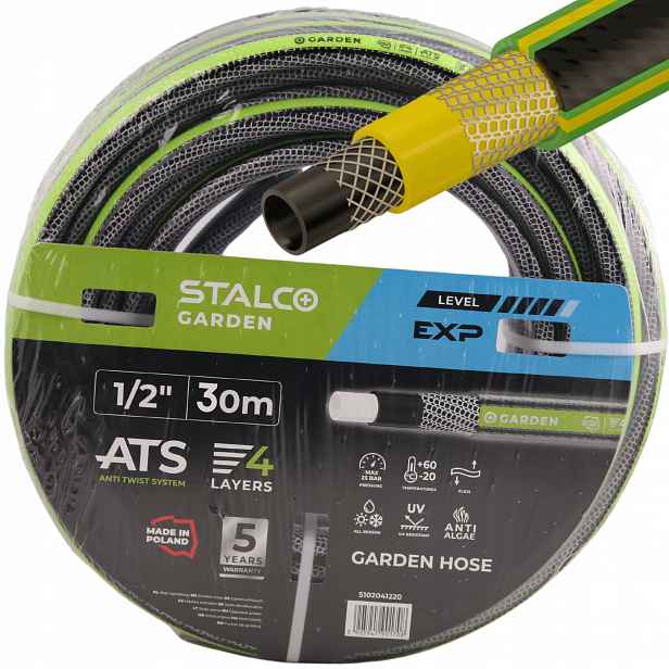 Hadice 4-VRSTVÁ Se Nezamotává, Nezamotává Se, Silná Vyztužená 1/2"x30 m