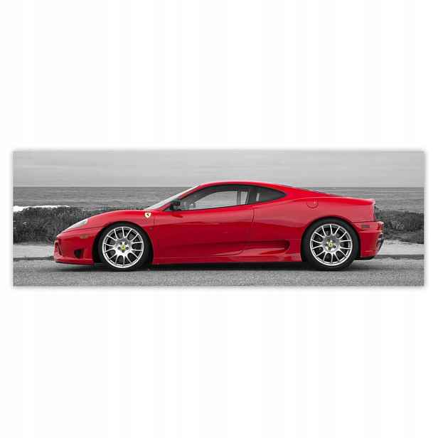Plakáty 200x66 Červené Ferrari na pláži