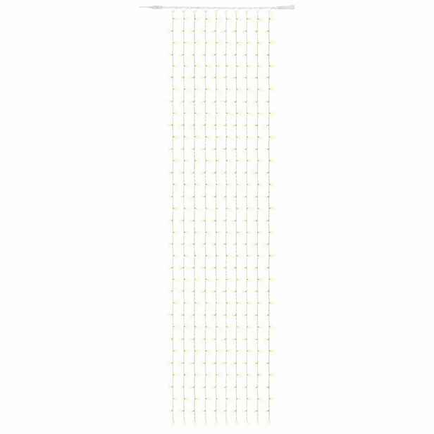 Easy Fix LED světelný závěs venkovní, 100 × 1200 cm, teple bílá s FLASH, 1200 diod, bílý kabel, IP67, prodlužovací