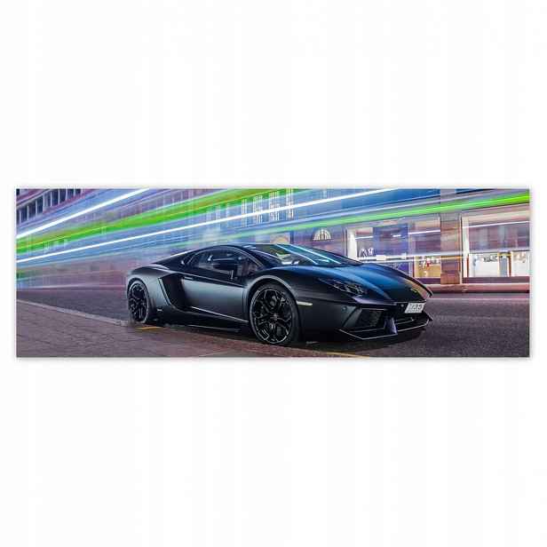 Fototapety 200x66 Rychlé auto míjí v noci