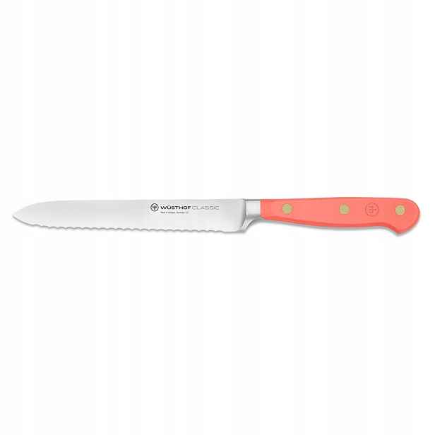 Nůž na uzeniny Wüsthof Classic Colour 14 cm, Coral Peach