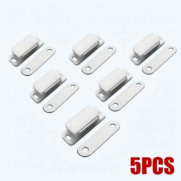 TEMU 5/10ks Nástěnný magnetický zámek na dvířka skříněk, nástěnný, zásuvkový a žaluziový magnetický zámek, snadná instalace, včetně nástěnného
