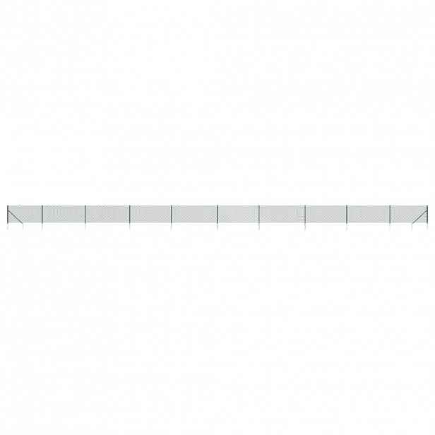 vidaXL Drátěné pletivo s kotevními hroty zelené 1,1 x 25 m