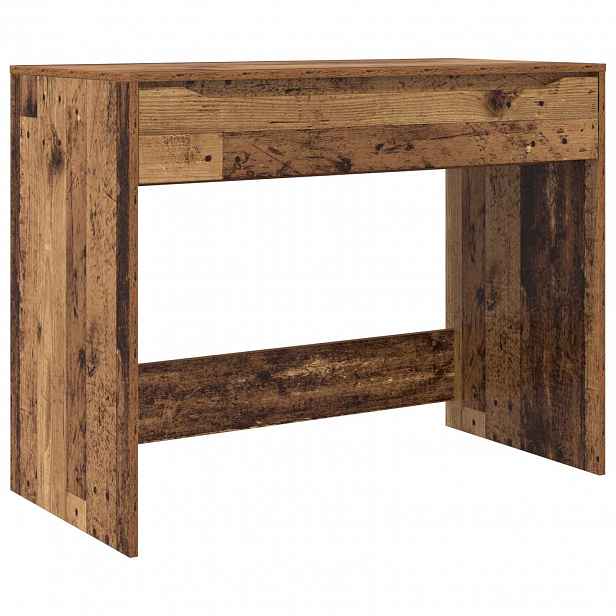 vidaXL Stůl se zásuvkou Staré dřevo 100 x 50 x 78 cm Dřevěný materiál