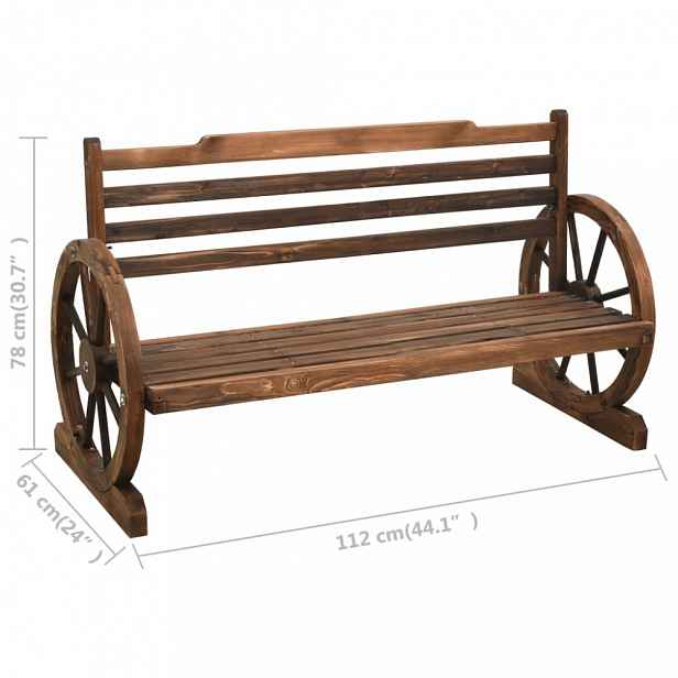 Zahradní lavice jedle 112 cm