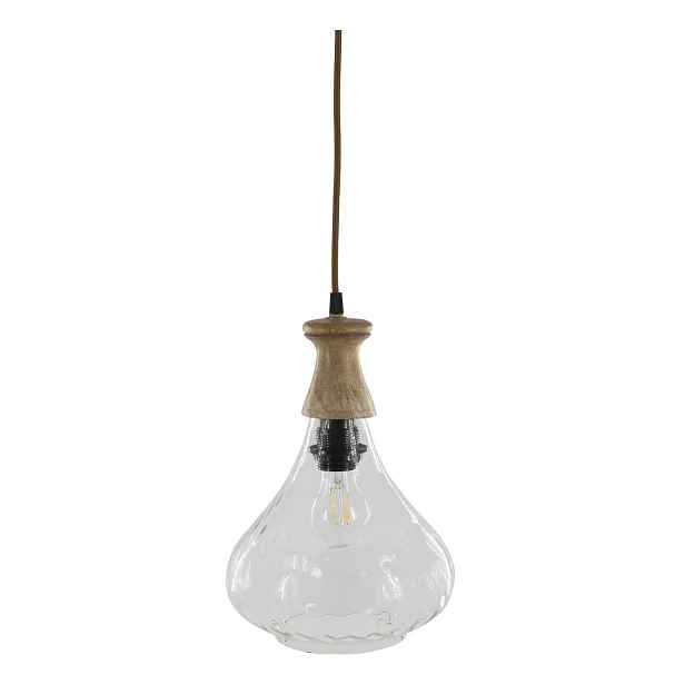 Závěsné skleněné světlo Mirabelle - Ø 21*31 cm Chic Antique