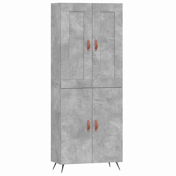 vidaXL Skříň highboard betonově šedá 69,5x34x180 cm kompozitní dřevo