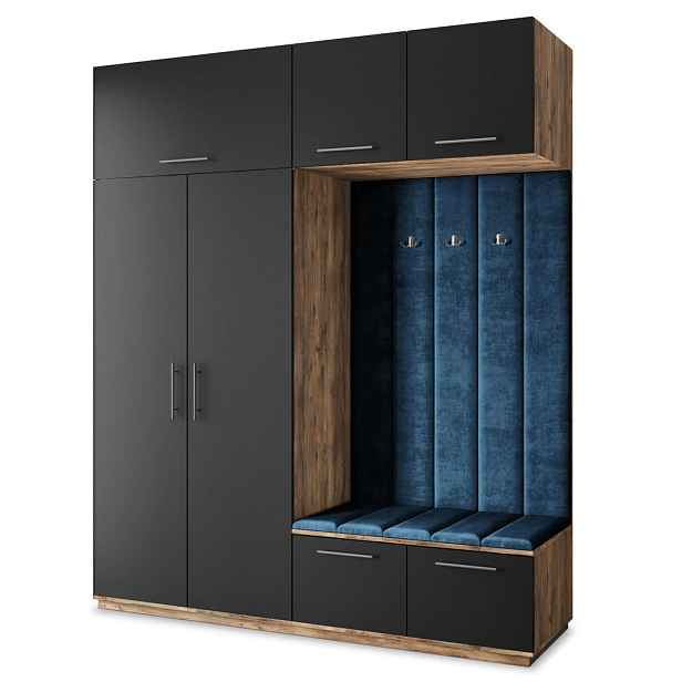 MASSENO MODERNÍ PŘEDSÍŇOVÁ SESTAVA REMA, 200/240/60 cm, dub Lefkas
